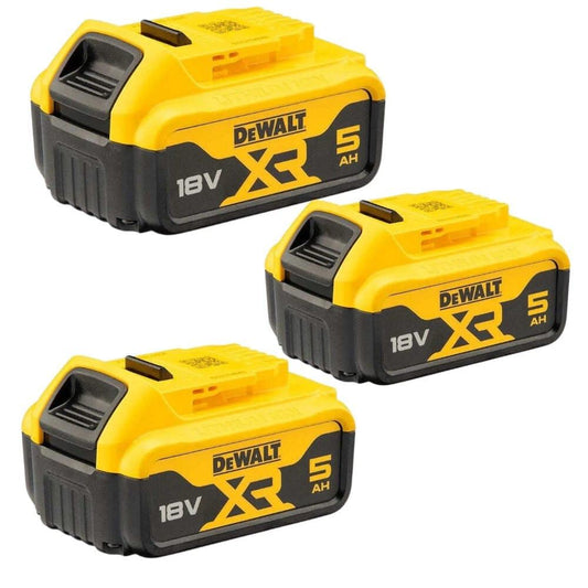 3-Pack DeWalt 18V XR 5.0Ah LITHIUM-ION Battery DCB184-XE AK TOOLS