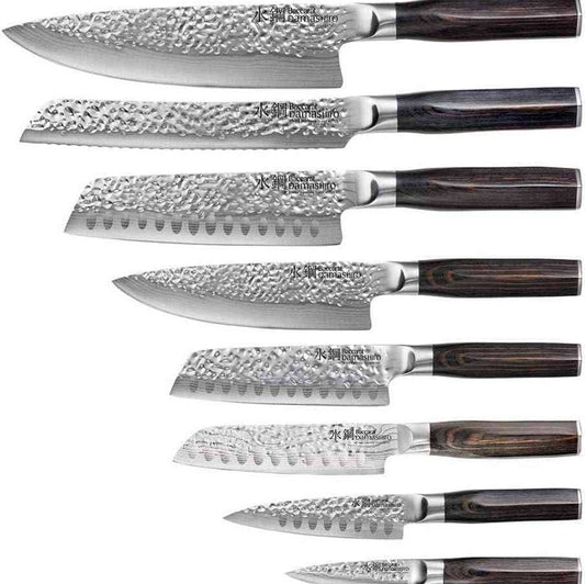 Baccarat Damashiro Emperor Hisa 9 Piece Knife Block-aktools