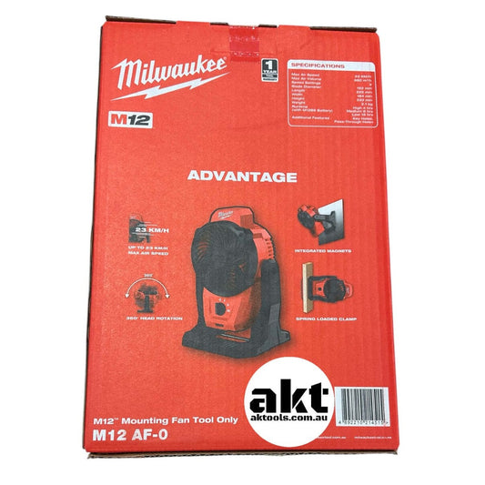 Milwaukee M12 Mounting Cordless Fan M12AF-0 Skin Only