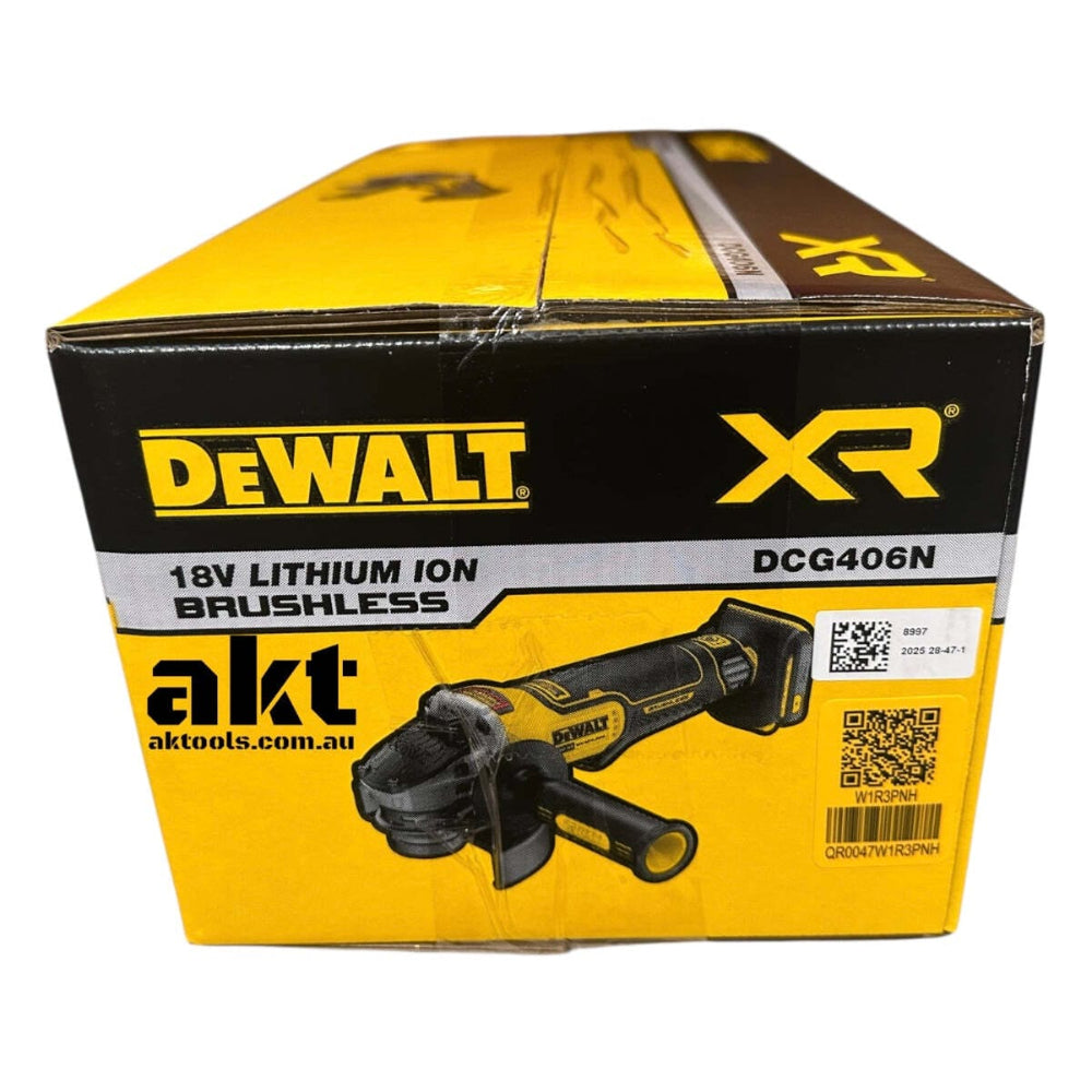 Dewalt DCG406N-XJ 18V XR Brushless 125mm Paddle Switch Angle Grinder