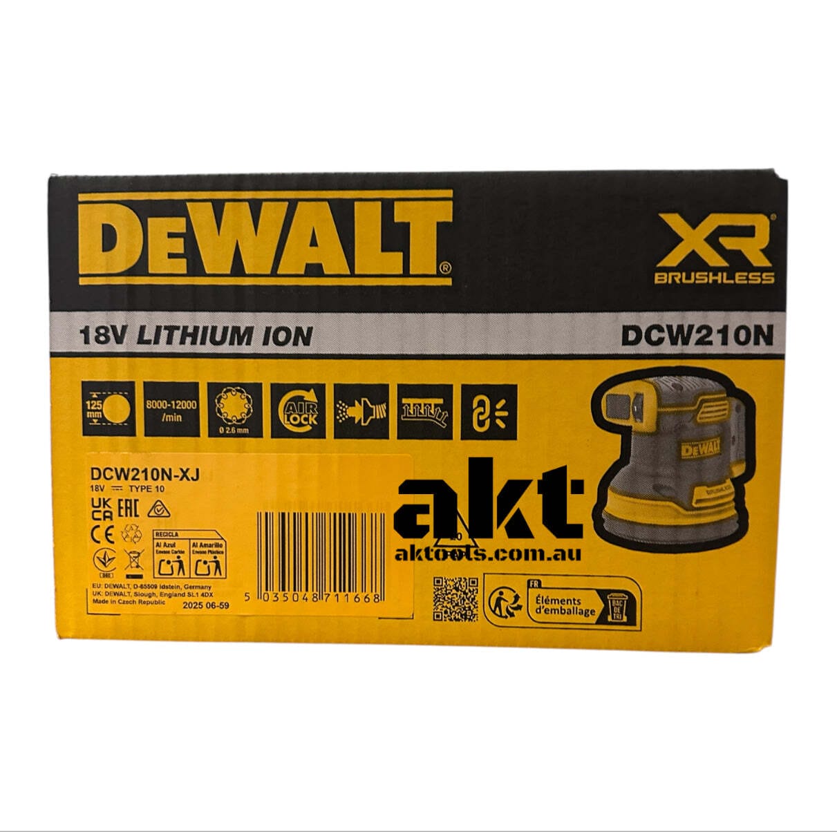DeWalt DCW210N-XJ 18V XR Random Orbital Sander 125mm