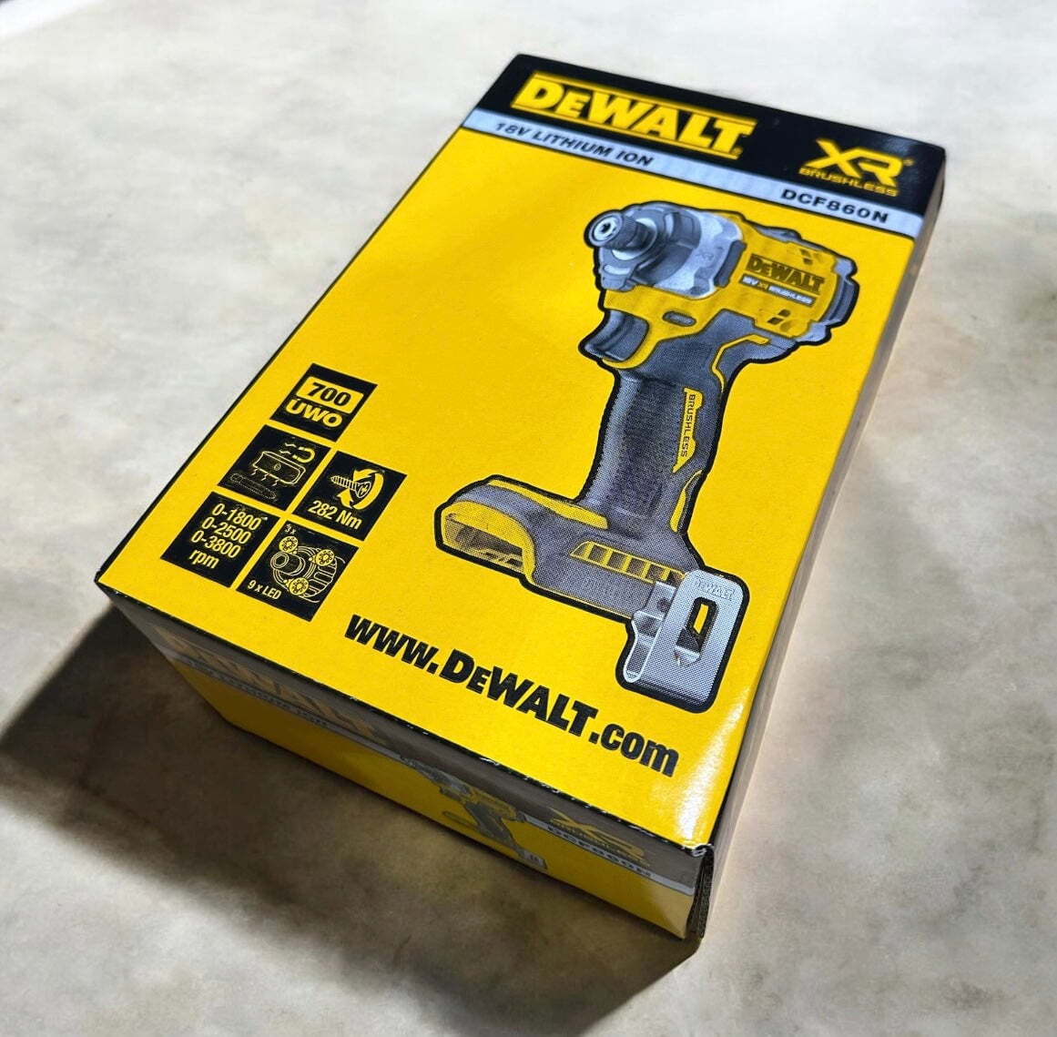 DeWalt DCF860N-XJ 18V XR Brushless 3 Speed Impact Driver Skin Only
