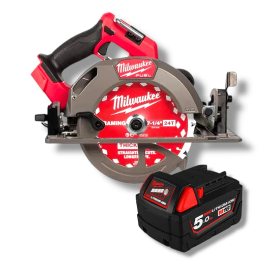 Milwaukee M18FCS66G3-0 GEN3 M18 Fuel 184mm Circular Saw + 5.0Ah Battery AK TOOLS