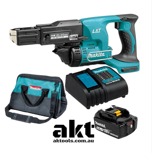 Makita 18V DFR450ZX Autofeed Screwdriver set 3.0Ah Battery, Charger, Bag AK TOOLS