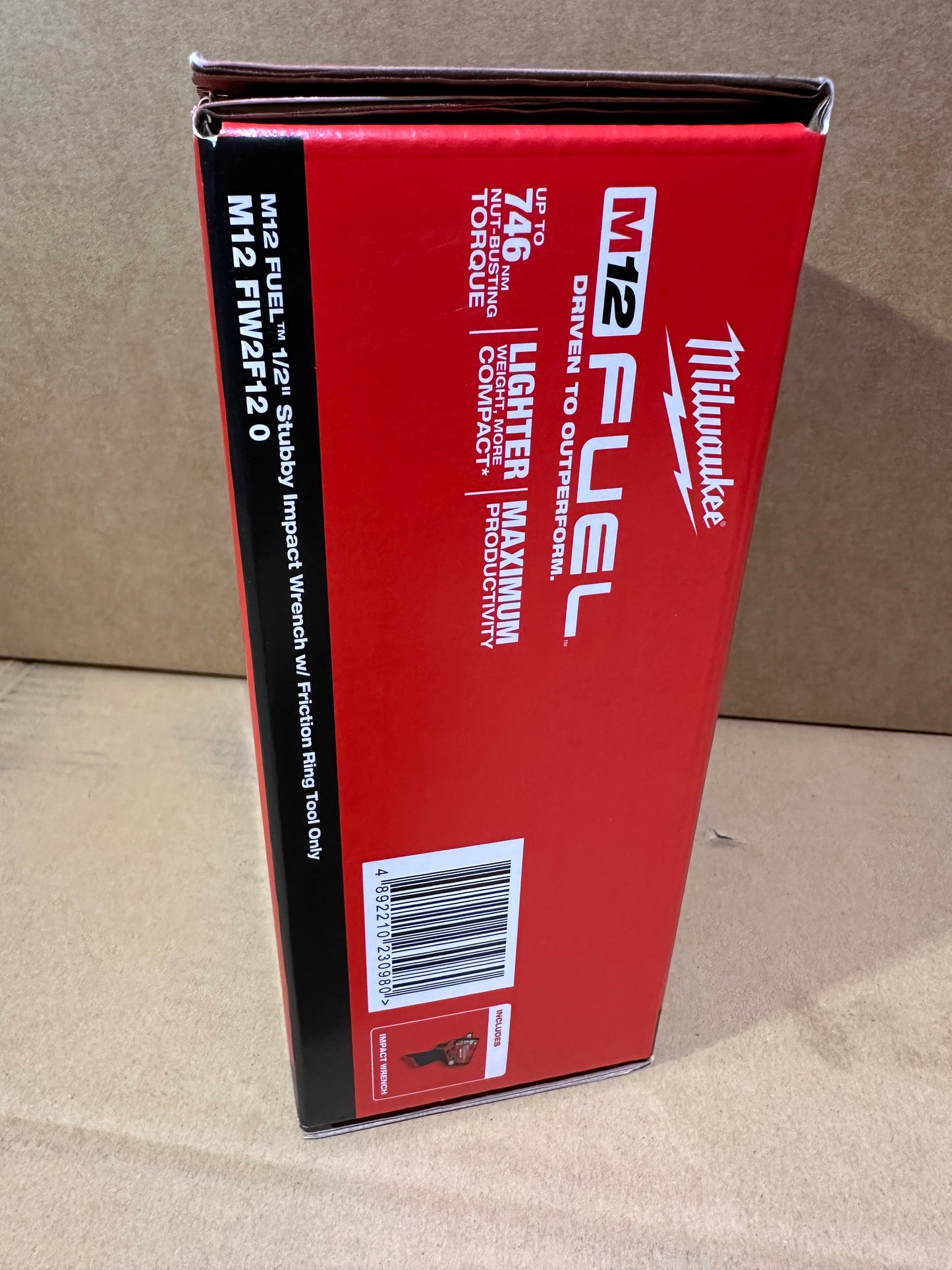 Milwaukee 1/2" Stubby Impact Wrench Friction Ring 12V M12FIW2F12-0 Skin