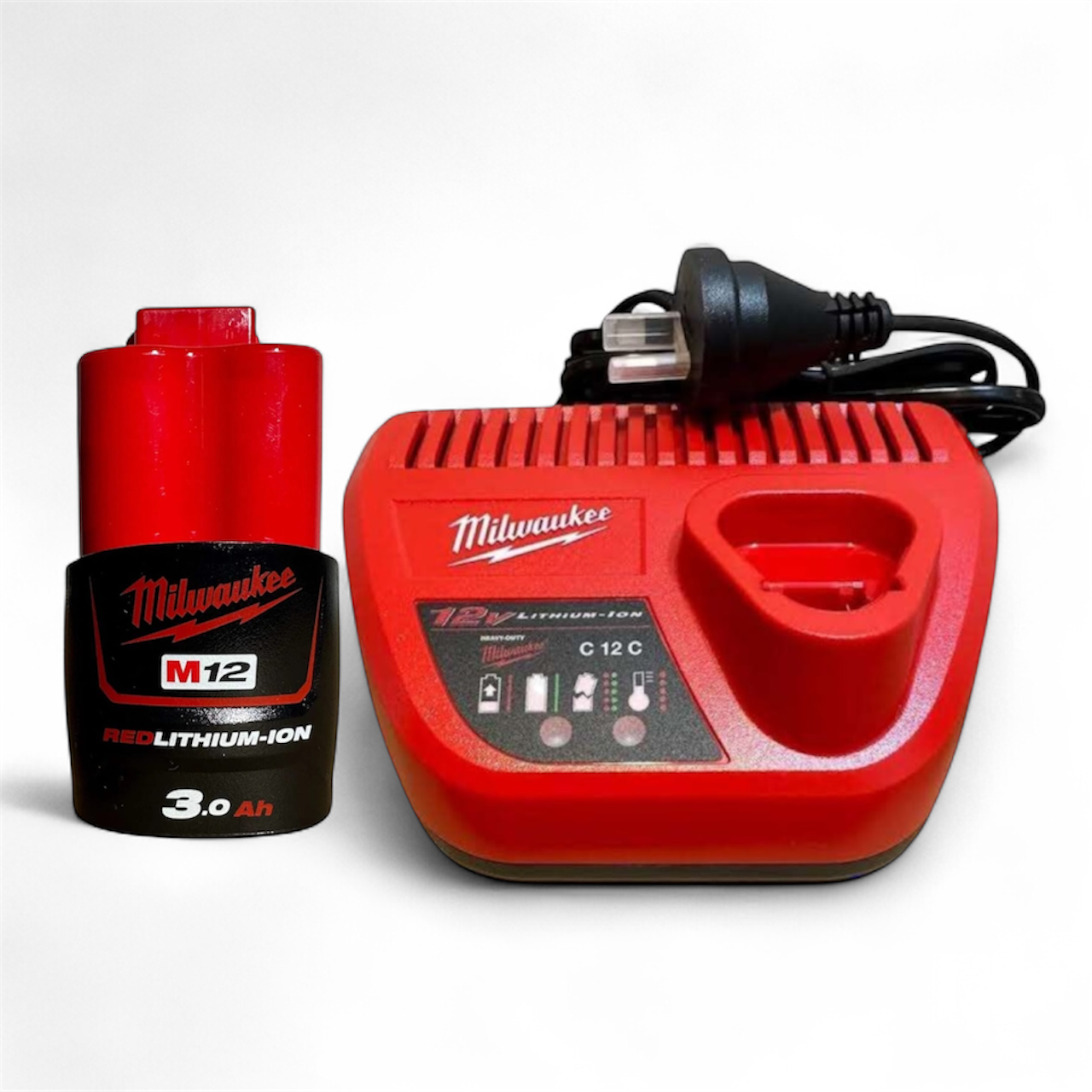 Milwaukee M12 12V Battery 3.0Ah & Charger Starter Pack
