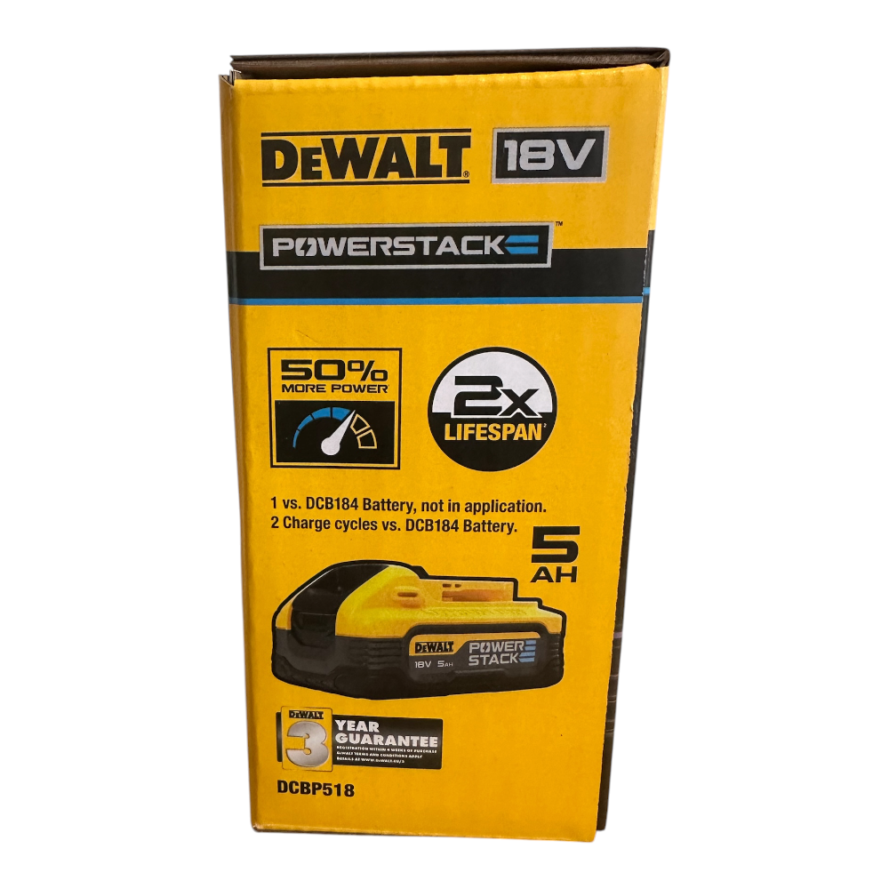 DeWalt XR 18V 5.0Ah Powerstack Battery DCBP518-XJ Genuine 8