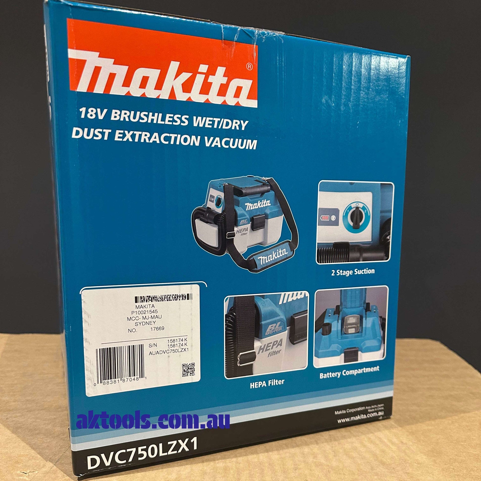 Makita 18V Brushless Cordless Wet Dry Vacuum DVC750LZX1 Skin Only