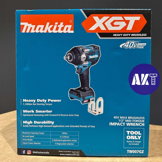 Makita 40V Max XGT 1/2" Impact Wrench Mid-Torque TW007GZ Skin