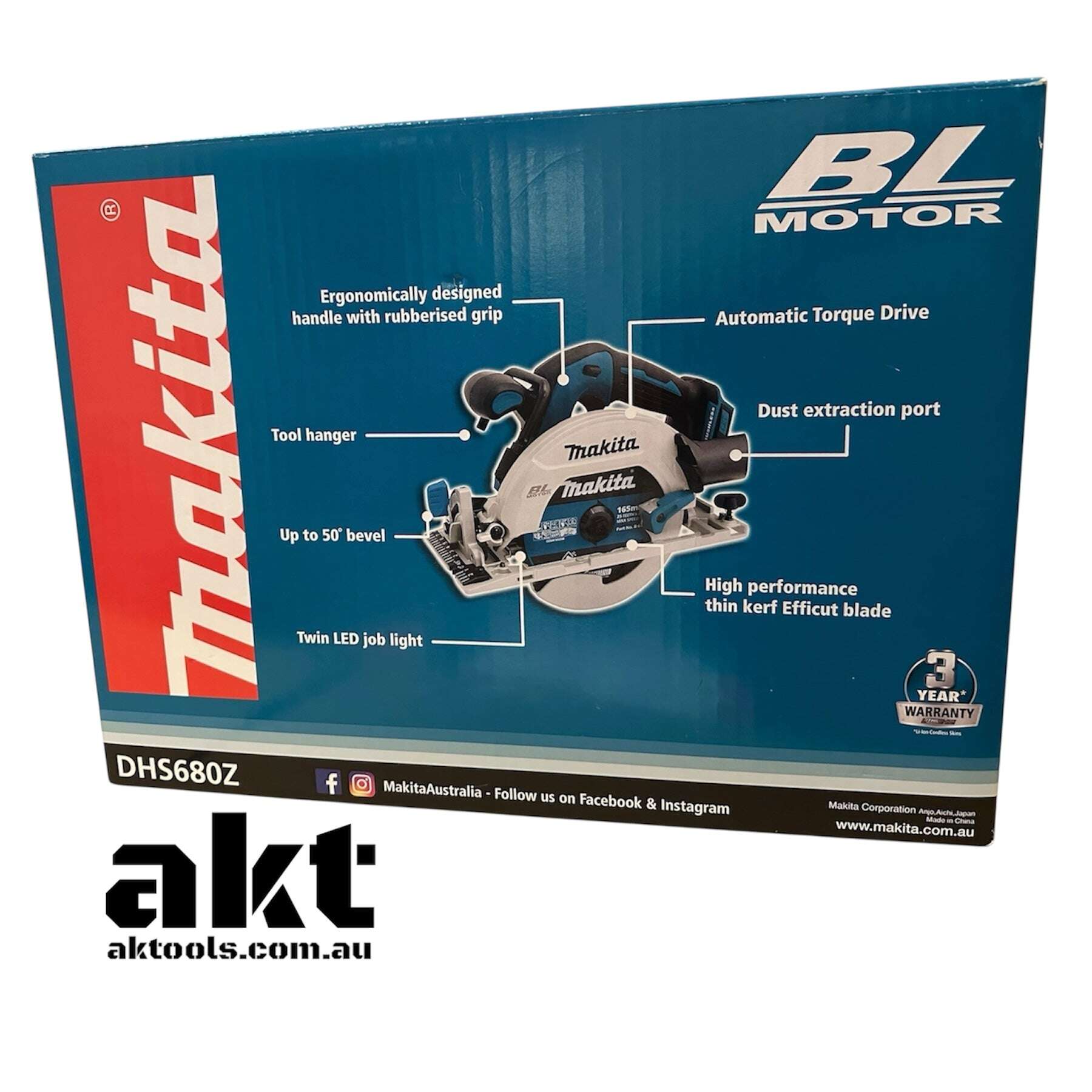 Makita Circular Saw 165mm 18v brushless DHS680Z Skin only