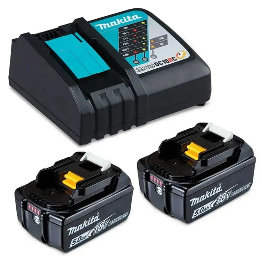 Makita DC18RC 18V Rapid Battery Charger with 2x5.0Ah Battery