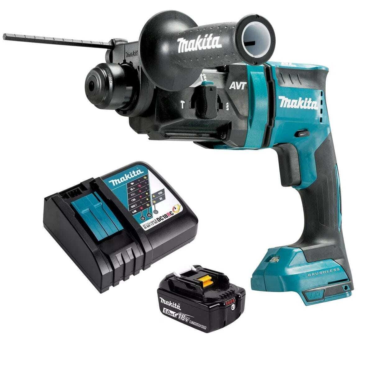 Makita DHR182Z 18V LXT Brushless Rotary Hammer – SDS-Plus, 3-Mode Operation, AVT Anti-Vibration, Tool Only