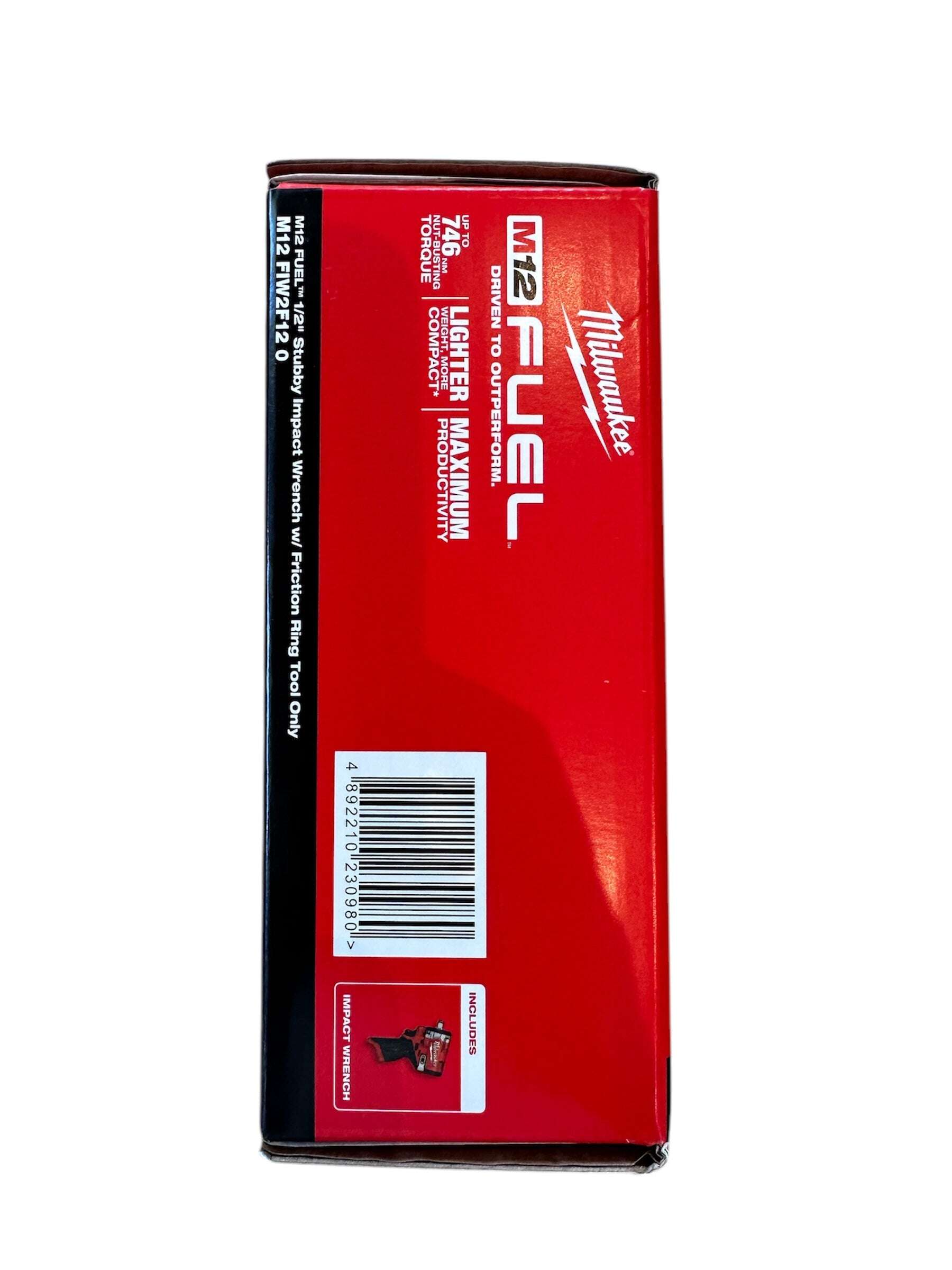 Milwaukee 1/2" Stubby Impact Wrench Friction Ring 12V M12FIW2F120 Skin