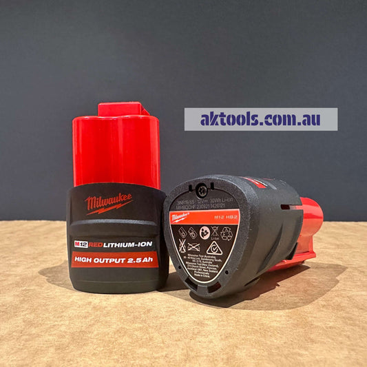 Milwaukee 12V 2.5Ah High Output Battery M12HB2 Twin Pack M12 New Original Genuine