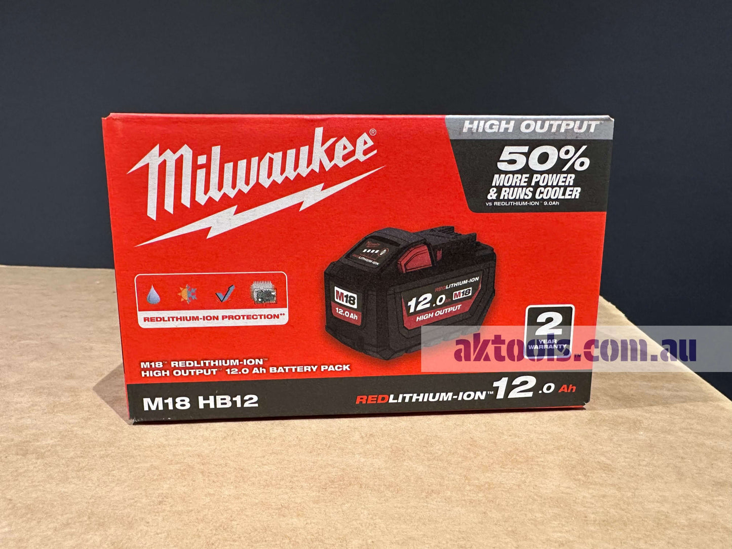 Milwaukee 18V Battery 12.0Ah Redlithium-ION High Output Battery Pack M18HB12