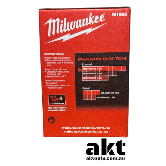 Milwaukee 18V Battery 5.0Ah REDLITHIUM-ION M18B5 Genuine 2