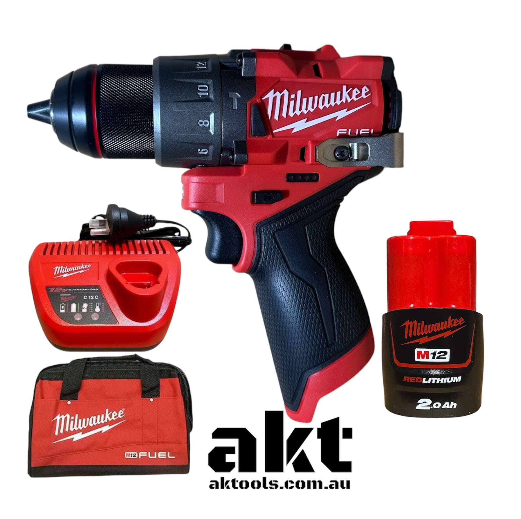 Milwaukee M12 12V Hammer Drill Driver Kit M12FPD2 AK TOOLS