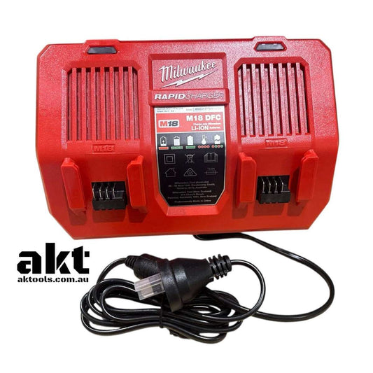 Milwaukee M18 18V Dual Bay Rapid Charger M18DFC Genuine 230V AU Plug 2