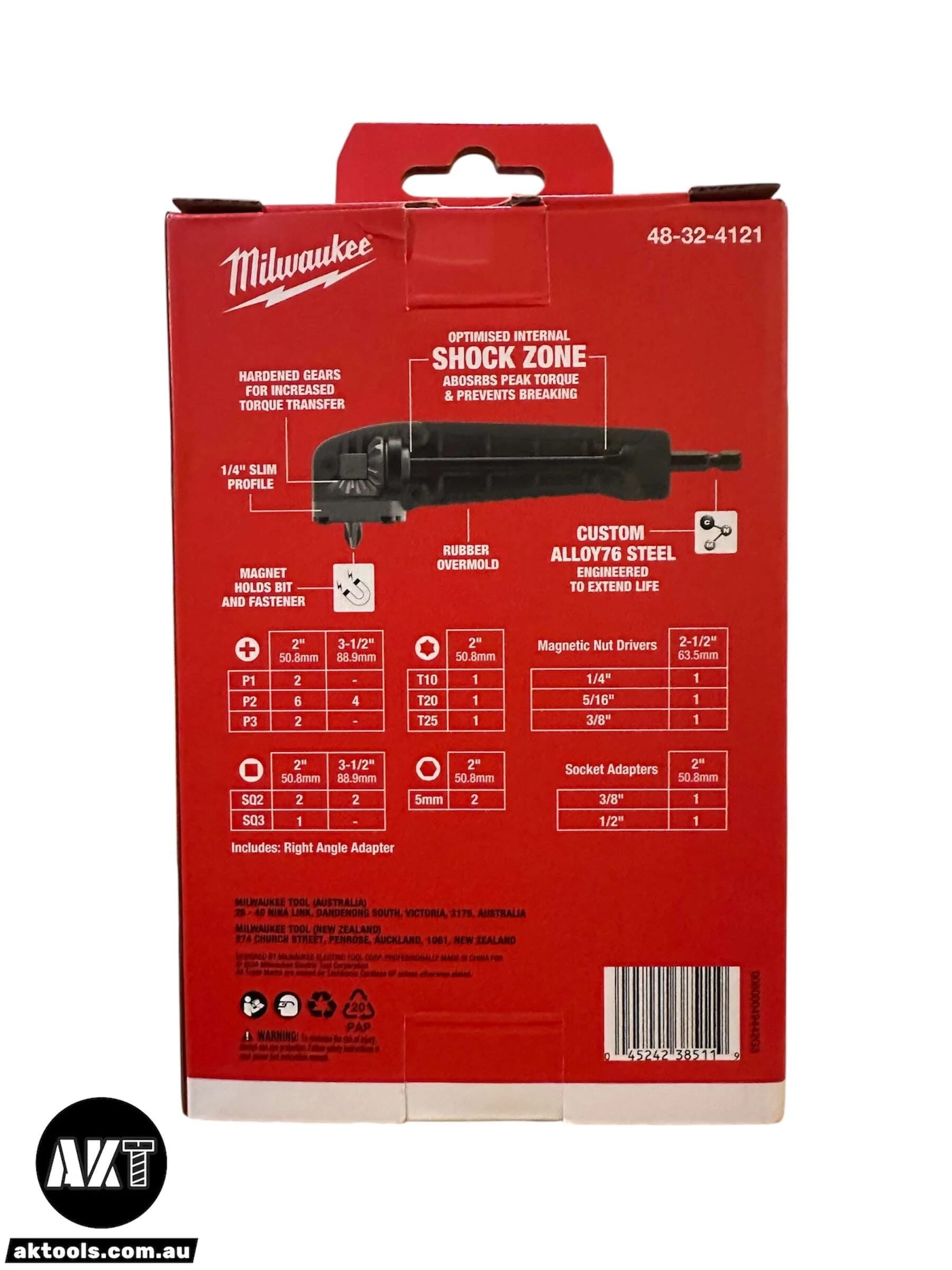 Milwaukee Shockwave Screwdriver Bit Set With Right Angle Attachment