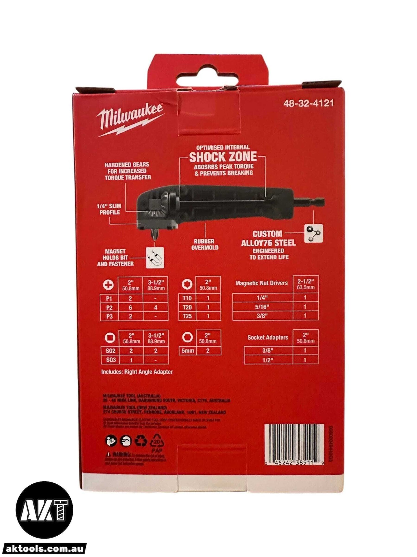 Milwaukee Shockwave Screwdriver Bit Set With Right Angle Attachment