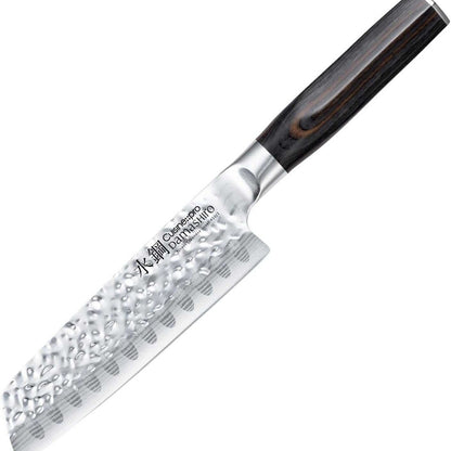Cuisine::pro Damashiro Emperor Santoku Knife 5.5 Inch Japanese Steel-aktools