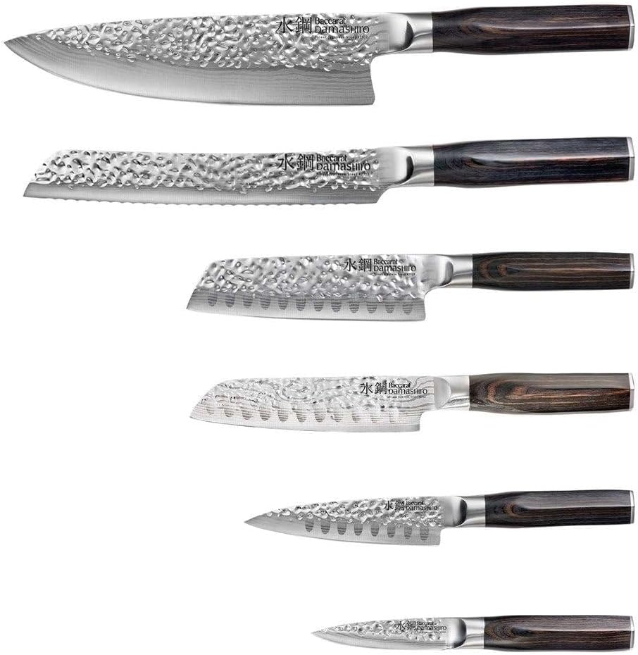 Baccarat Damashiro Emperor Shi Knife Block 7PC Set