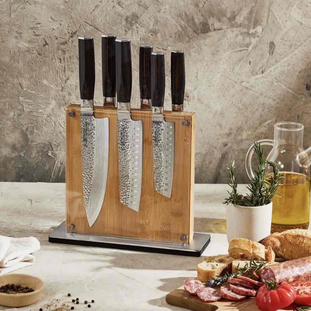 Baccarat Damashiro EMPEROR Shi Knife Block 7 Piece