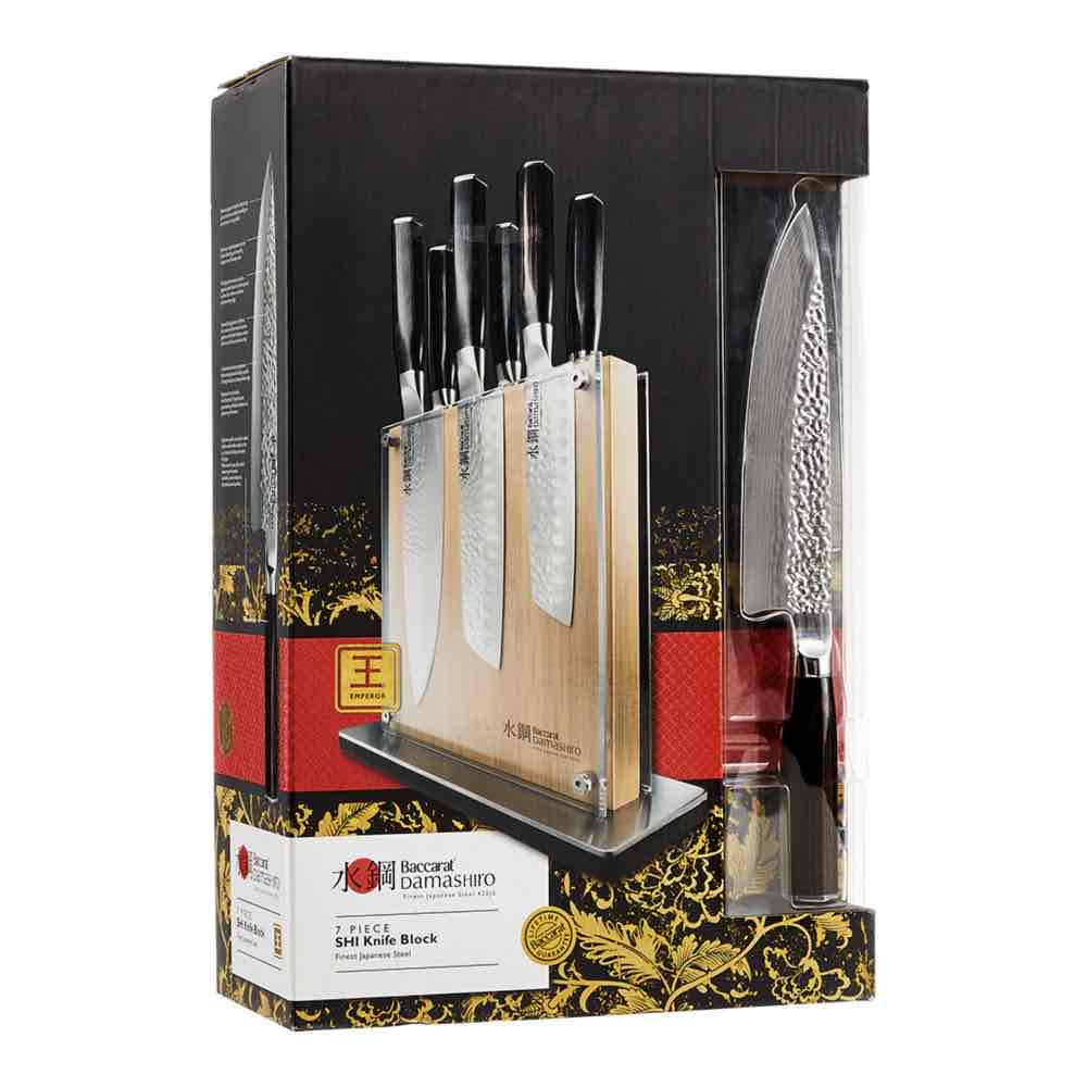 Baccarat Damashiro EMPEROR Shi Knife Block 7 Piece 5