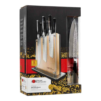 Baccarat Damashiro EMPEROR Shi Knife Block 7 Piece 5