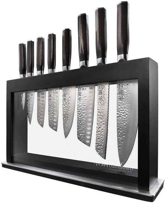 Baccarat Damashiro Emperor Hisa 9 Piece Knife Block-aktools