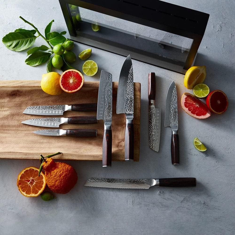 Baccarat Damashiro Emperor Hisa 9 Piece Knife Block-aktools