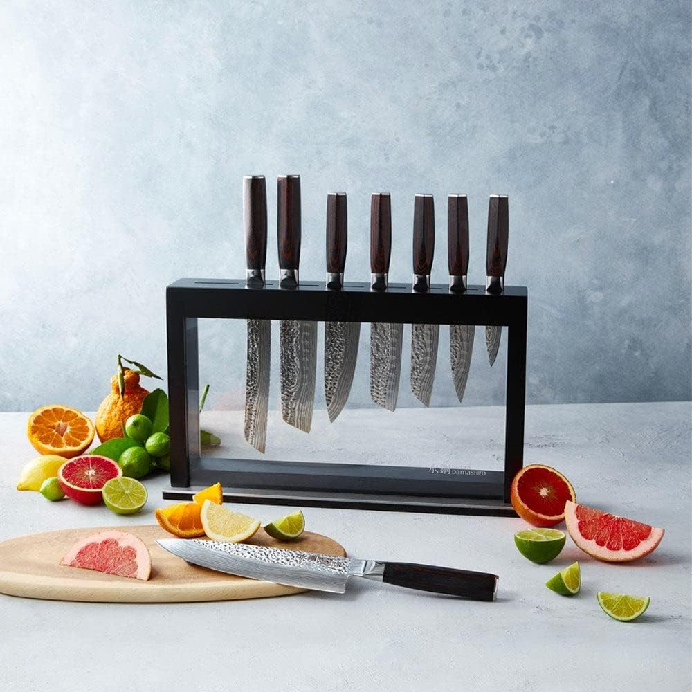 Baccarat Damashiro Emperor Hisa 9 Piece Knife Block-aktools