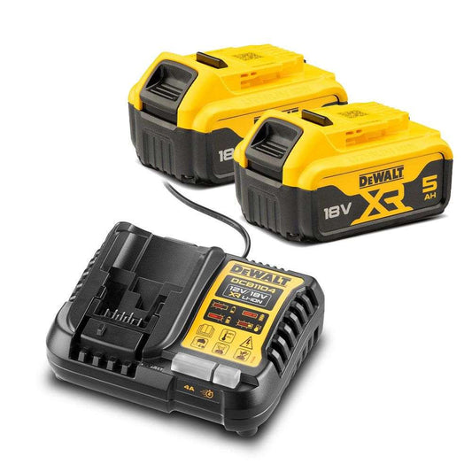 DeWalt 18V XR Li-Ion 5.0Ah 2-Pack with Charger Starter Kit DCB1104P2-XE