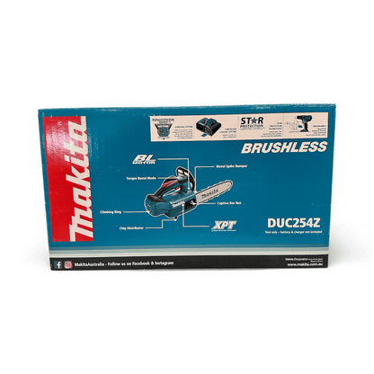 Makita DUC254Z 18V Brushless 250mm 10inch Chainsaw Skin Only