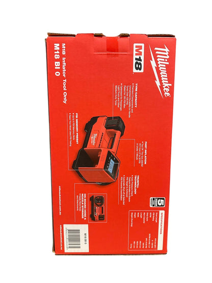 Milwaukee M18 18V Air Tyre Inflator M18BI-0 Skin Tool Only 