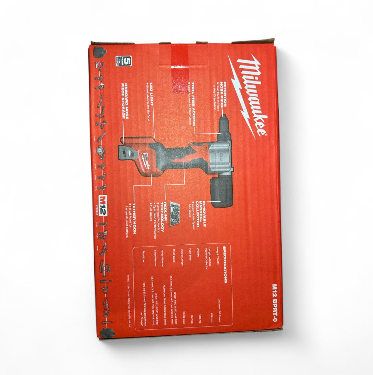 Milwaukee Pop Rivet Tool 12V Cordless M12BPRT-0 Skin Only