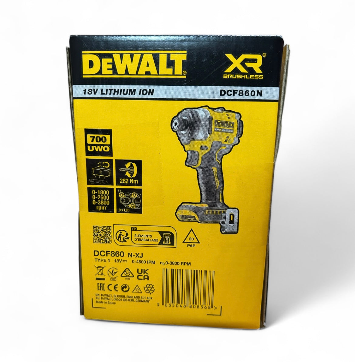 DeWalt DCF860N-XJ 18V XR Brushless 3 Speed Impact Driver Skin Only
