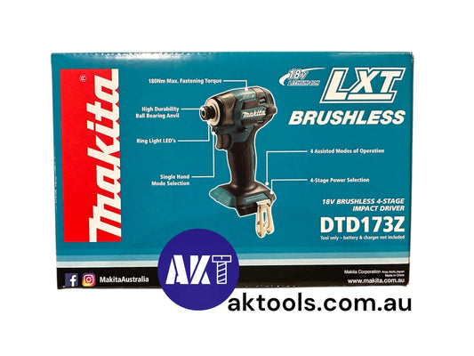 Makita DTD173Z 18V Brushless 4-Stage Impact Driver Skin Only