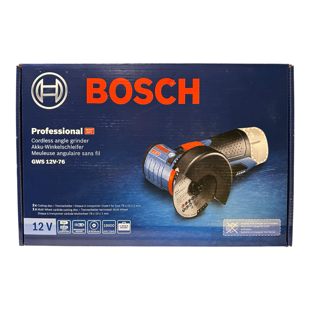 Bosch 12V Angle Grinder 76mm Cut-off Tool GWS 12V-76 Skin Only