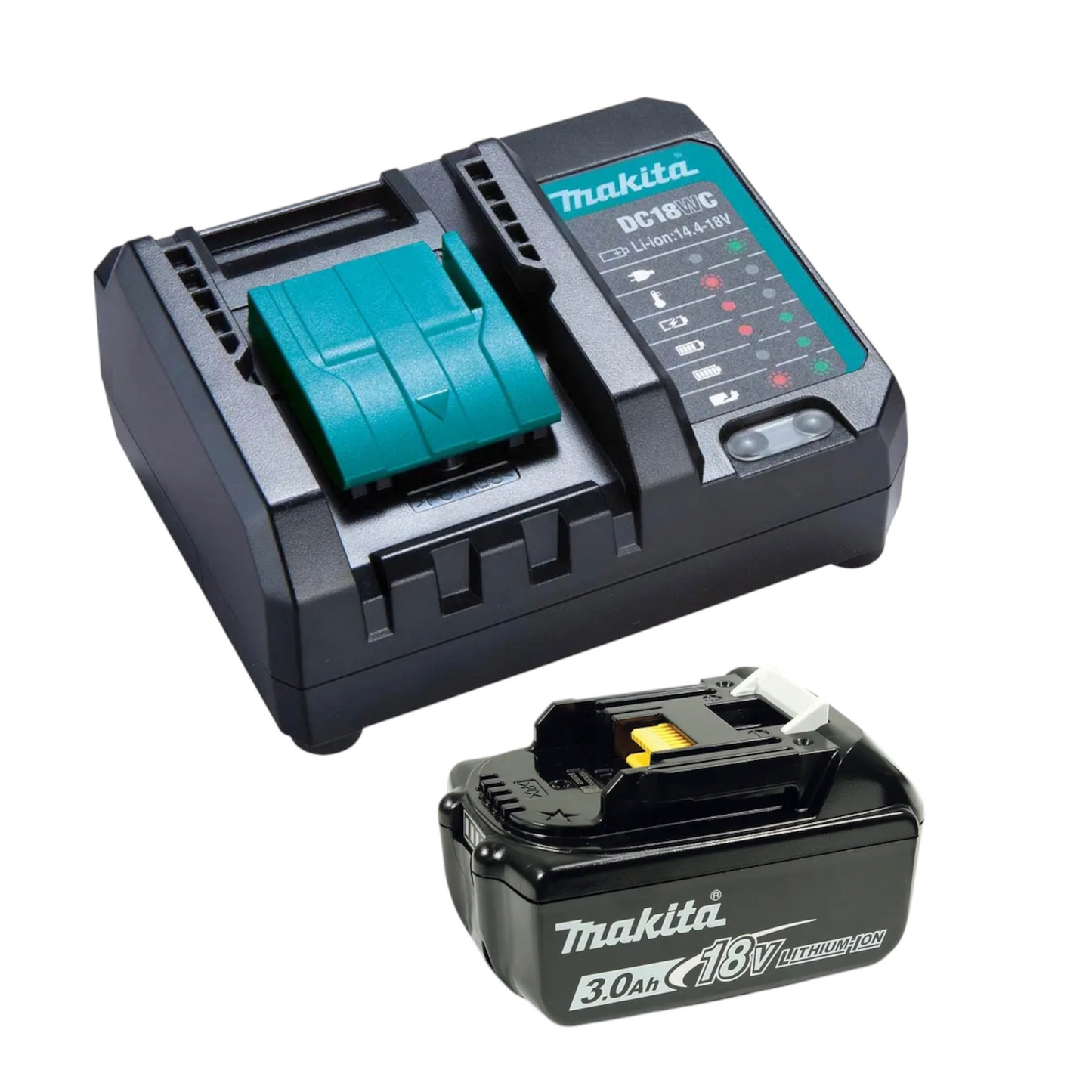 Makita 18V Compact Charger & 3.0Ah Battery Starter Kit