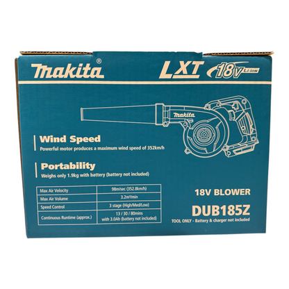 Makita DUB185Z 18V Blower Stubby Compact Cordless Skin Only