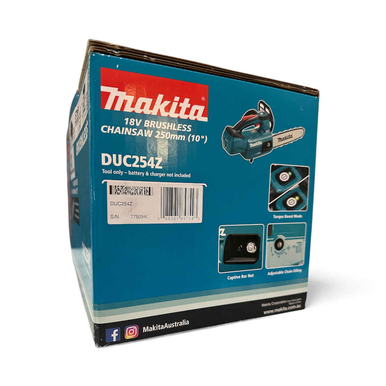 Makita DUC254Z 18V Brushless 250mm 10inch Chainsaw Skin Only