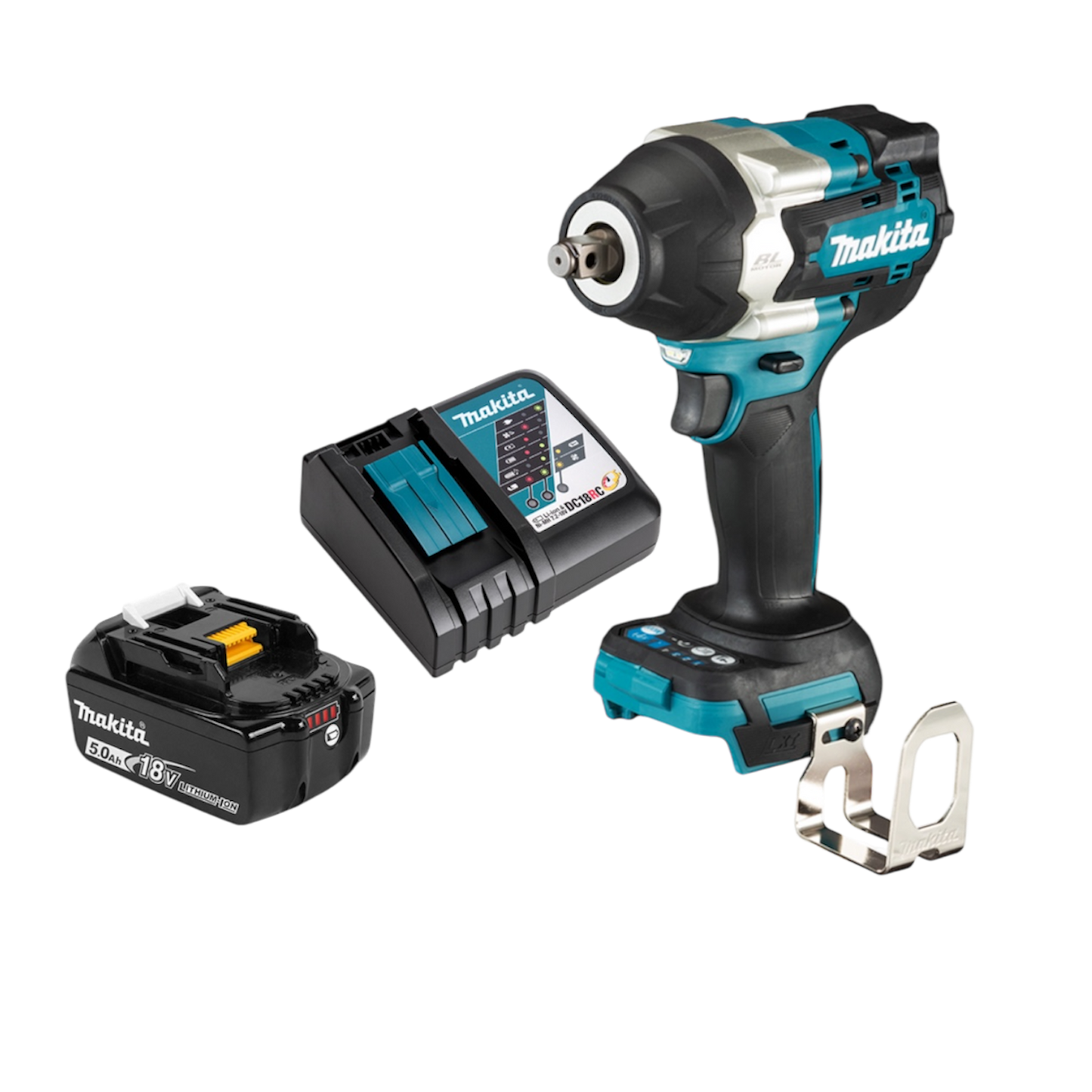 Makita DTW700RT 1/2” Impact Wrench Kit 5.0Ah Battery & Rapid Charger