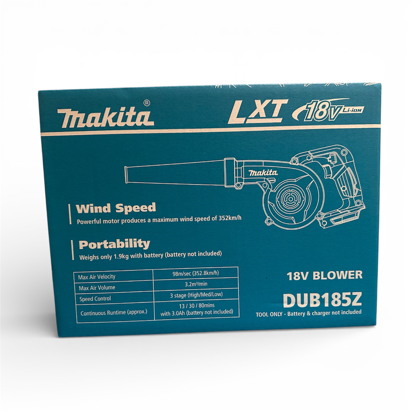 Makita DUB185Z 18V Blower Stubby Compact Cordless Skin Only