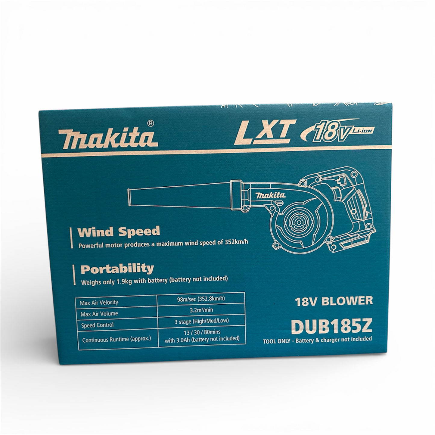 Makita DUB185Z 18V Blower Stubby Compact Cordless Skin Only