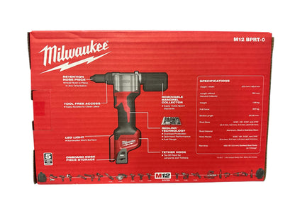 Milwaukee Pop Rivet Tool 12V Cordless M12BPRT-0 Skin Only 
