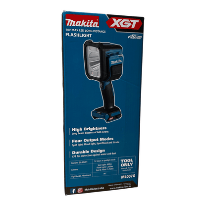 Makita ML007G 40V Max LED Long Distance Flashlight Skin Only-aktools