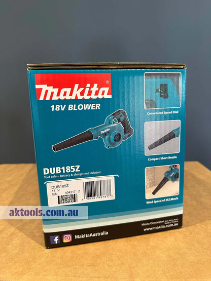 Makita DUB185Z 18V Blower Stubby Compact Cordless Skin Only 