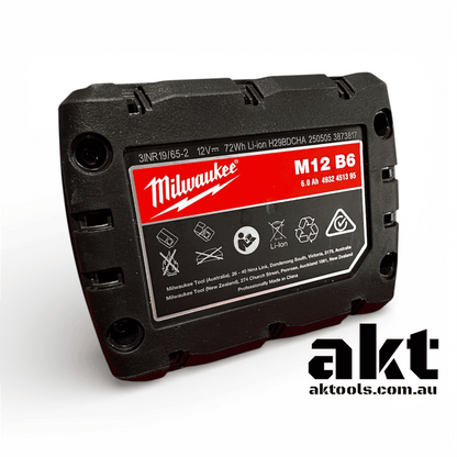 Milwaukee 12V Battery M12 6.0Ah Redlithium-ION M12B6