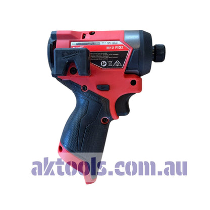 Milwaukee M12 Fuel Impact Driver 1/4" Hex 12V M12FID2-0 Tool skin only 